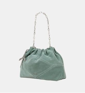 Sac S Suede Mini June Tote - Ba&sh - Bleu ciel