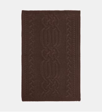 Snood cachemire femme maille torsadée - Bompard - Chocolat