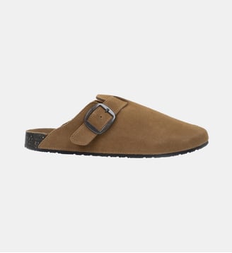 Sabots semelle intérieure cuir extra-flex - patch talon confort - Isotoner - Camel
