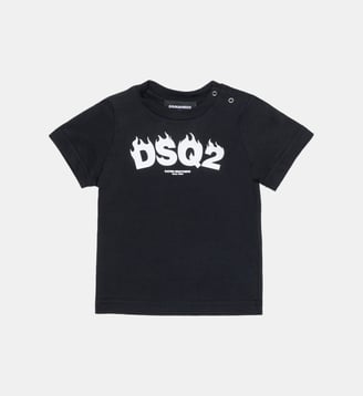 T-shirt à col rond avec logo DSQ2 - Dsquared2 - Noir