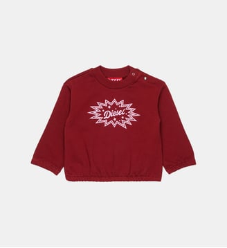 Sweat-shirt col rond avec logo - Diesel Kids - Bordeaux