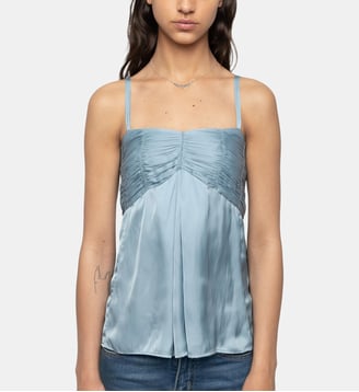 Caraco Cippie Satin - Zadig&Voltaire - Bleu sky