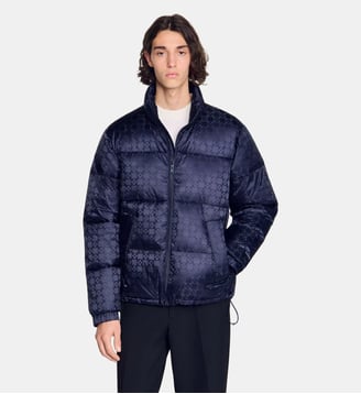 Doudoune déperlante motif cross - Sandro - Midnight blue