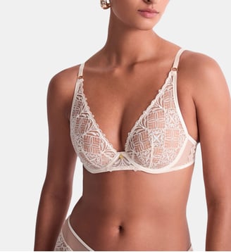 Soutien gorge Triangle avec armatures - Aubade - Beige