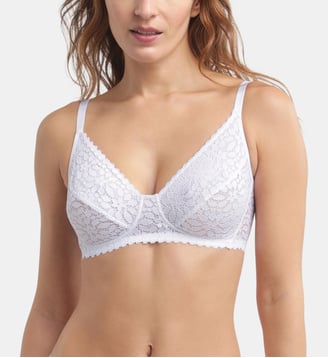 Soutien-gorge sans armatures en dentelle Daily Dentelle - Dim - Blanc