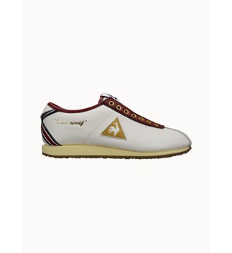 Sneakeres retro-running en cuir Wendon - Le Coq Sportif - Marshmallow et afterglow