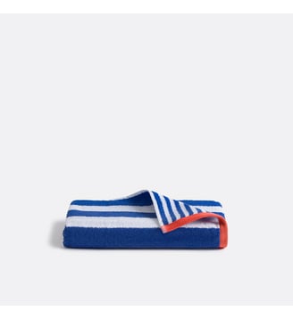 Serviette éponge 500g - La Redoute Interieurs - Bleu cobalt et blanc