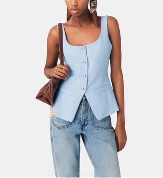 Veston de tailleur long - Maje - Bleu ciel