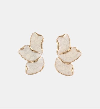 Boucles d'oreilles demi feuilles ivoires - Balaboosté - Ivoire