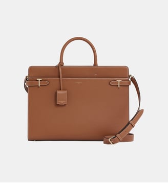 Porte document 15" Emilie en cuir grainé - Le Tanneur - Marron tan