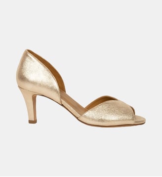 Sandales à Talon Liz Cuir Lamé - Bobbies - Champagne