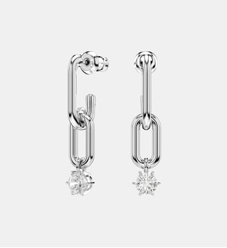 Pendants d'oreilles Constella, Métal rhodié - Swarovski - Silver tone