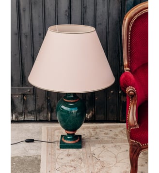 Lampe en céramique vert Suzanne N°559- Produit chiné - Debongout - Vert