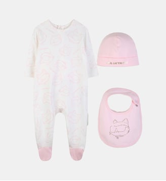 Ensemble 3 pièces - Karl Lagerfeld Kids - Écru et rose