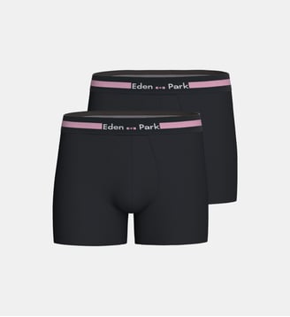 Pack 2 Boxers unis Eden Park - Eden Park - Bleu marine