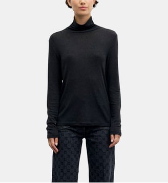Pull manches courtes en laine fine - REINE - Gerard Darel - Anthracite