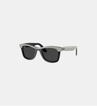 Lunettes de soleil Carré RB2240 Wayfarer Street Neat - Ray Ban - Gris sur noir