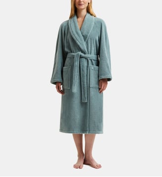 Peignoir de bain long en coton modal - Yves Delorme - Fjord