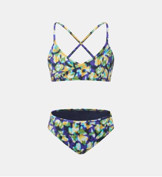 Maillot de bain deux pièces Frangipanier Trouble - Vilebrequin - Bleu marine