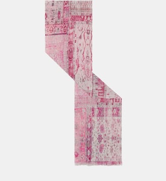 Foulard imprimé aquarelle en coton - DAISY - Gerard Darel - Rose