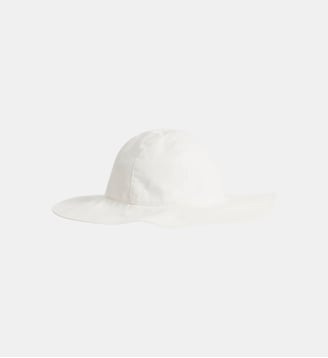 chapeau Evi en toile de lin écru - Agnès b. - Beige pilat