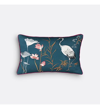 Housse de coussin brodée - La Redoute Interieurs - Bleu