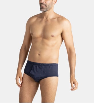 Slip  taille haute ouvert MOTIF - Eminence - Bleu
