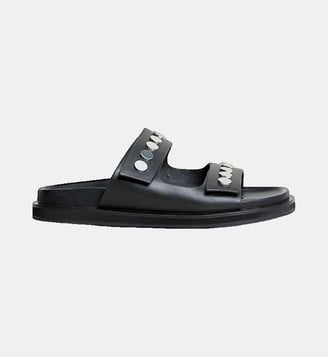Mules plates Walo en cuir - Jonak - Noir
