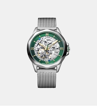 Montre automatique Origine Vert, Argenté MOW1408 - Montignac - Argenté