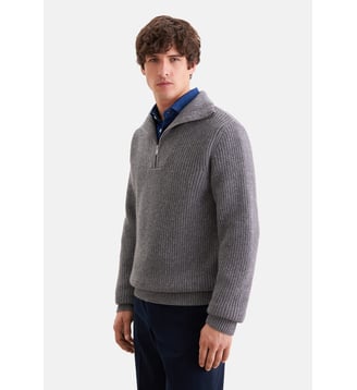 Le pull camionneur 1/1 Regular - Seidensticker - Gris