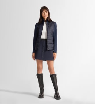 Veste linn col montant coupe regular - Fusalp - Bleu foncé