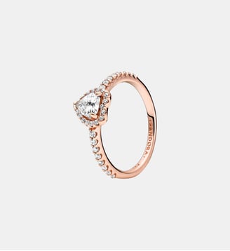 Bague Cœur Surélevé Scintillant - Pandora - Rose