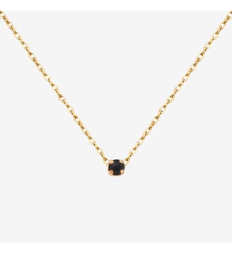 Collier doré pacific opal - PARIS - Caroline Najman - Cristal noir