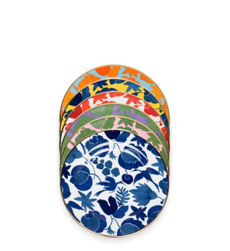 Assiette à Dessert Wildbird Mix (Set de 6) - La DoubleJ - Multicolore