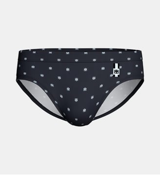Slip de bain avec micro-motif - Impetus - Bleu marine