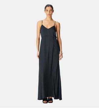Robe longue fines bretelles - Ikks - Marine fonce