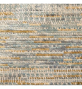 Tapis noué laine et soie de sari AM.PM