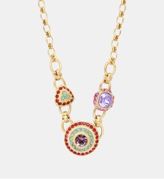 Collier   - Traviata - Satellite - Vert et rose