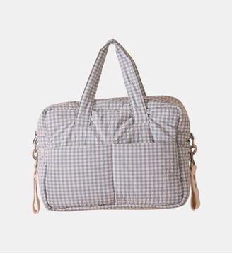 Sac à langer en percale de coton - Cyrillus - Vichy vert