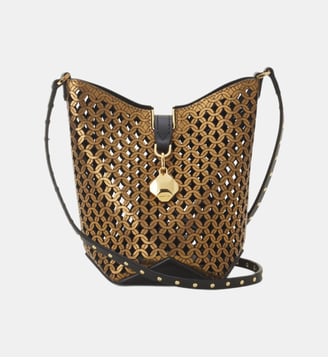 Sac Sceau Nano Catch By Lanvin En Cuir Brillant Lazé - Lanvin - Bronze et noir