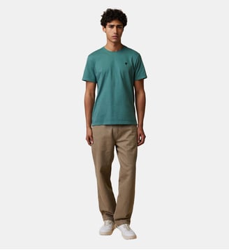 T-shirt en maille - Faguo - Vert clair grisé
