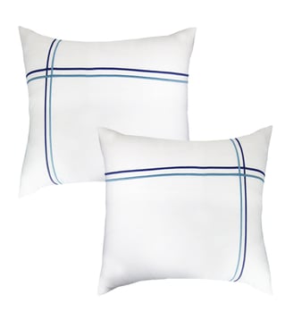 Lot de 2 taies satin de coton - Garnier Thiebaut - Bleu nuit