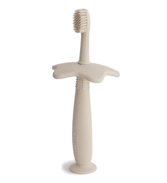 Brosse à dent d'apprentissage - Mushie - Écru