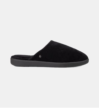 Chaussons Mules en velours ultra doux - Isotoner - Noir
