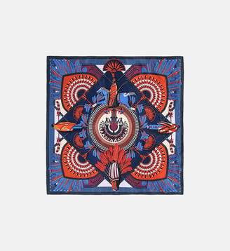 Mini Foulard à motifs MACHU PICHU - Wild - Bleu