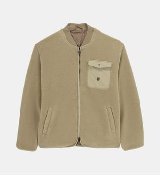 Blouson polaire moutonné Stade Toulousain Marcel - Serge Blanco - Beige