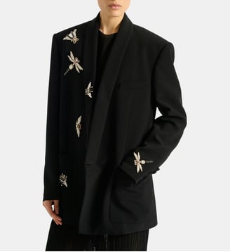 Veste brodée Balmain Insect - Balmain - Noir