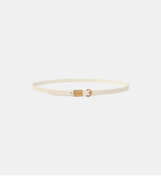 Ceinture avec logo pinko 1,2 cm - Pinko - Jaune vanille et or antique