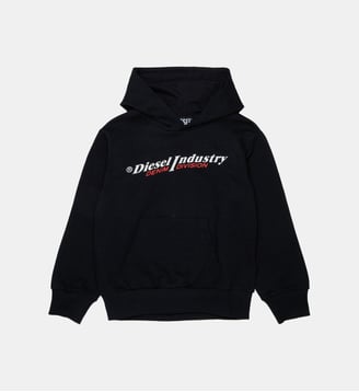 Sweat à capuche avec logo - Diesel Kids - Noir