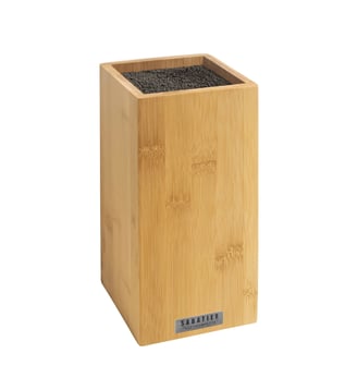 Bloc universel - Bloc bambou et tiges spaghetti noires - Sabatier Trompette - Bois clair